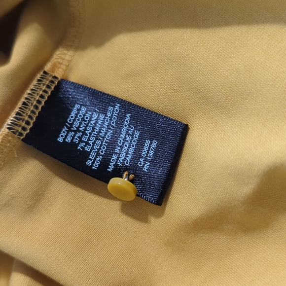 🏵️ Popover Mock-Neck Blouse With Puffed Eyelit Short Sleeves - Picture 2 of 3